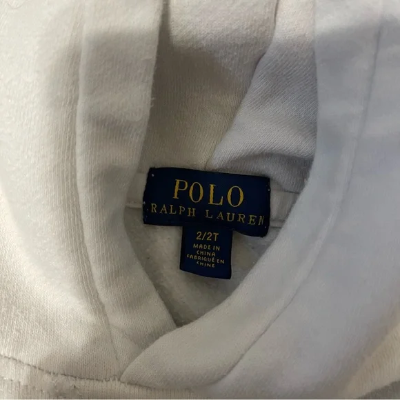 Polo Ralph Lauren Polo Bear White Hoodie 2T - Picture 3 of 9